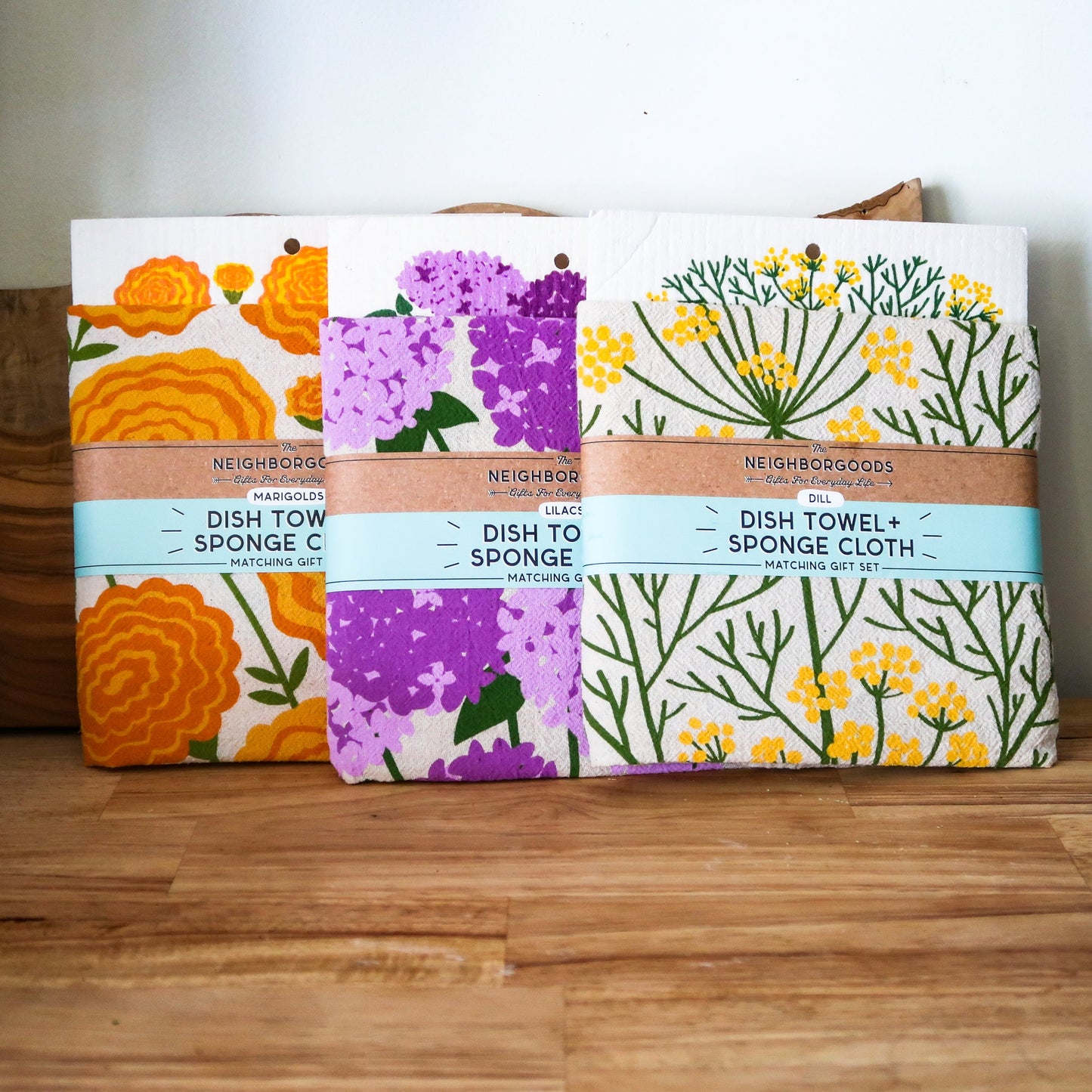 Marigold Kitchen Dish Towel + Sponge Set