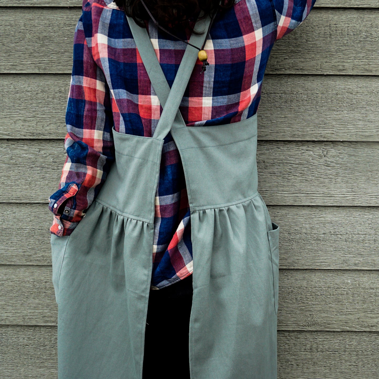 Chefkits Cross Back Cotton Apron - Long Dress