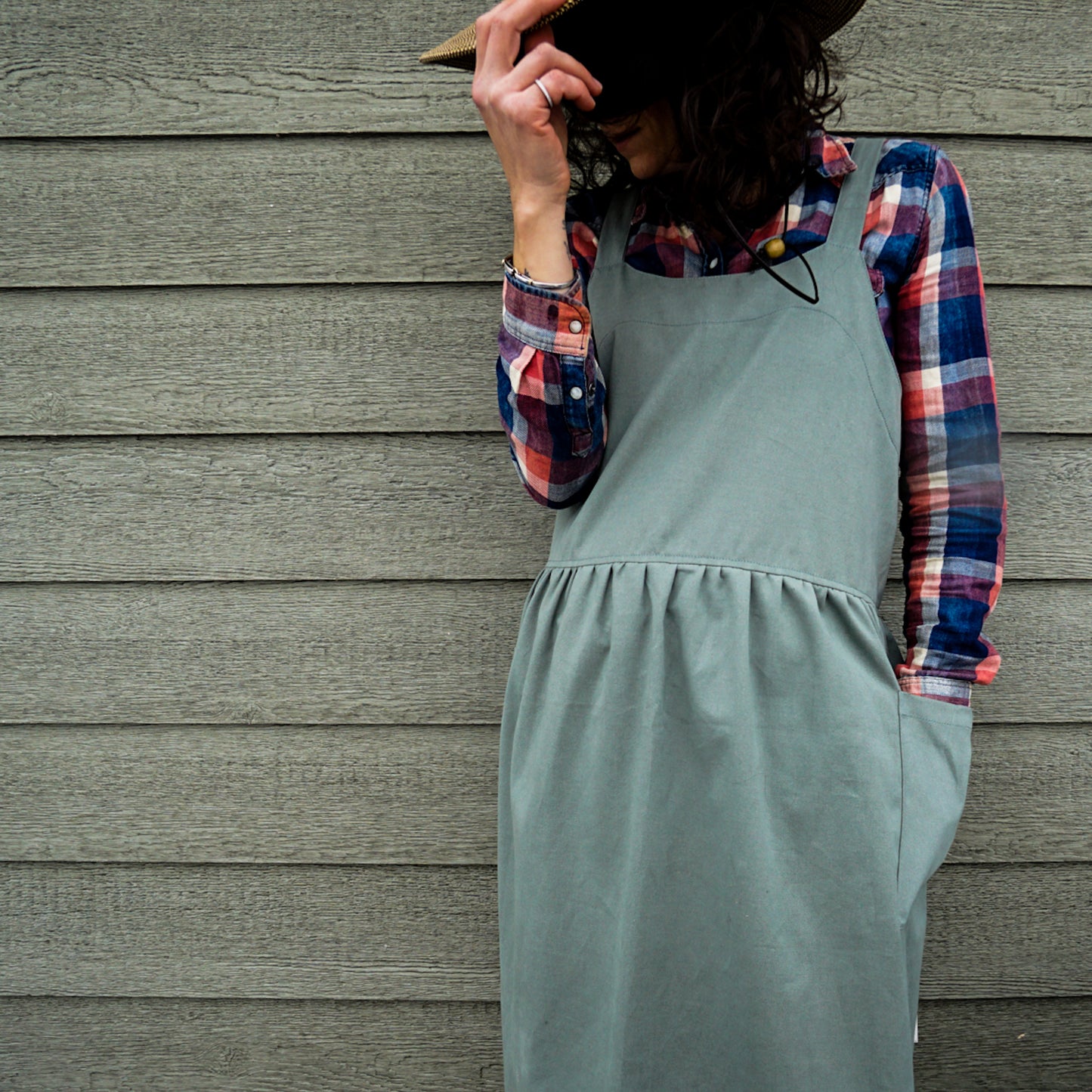Chefkits Cross Back Cotton Apron - Long Dress