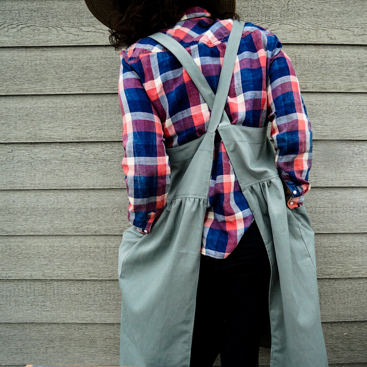 Chefkits Cross Back Cotton Apron - Long Dress