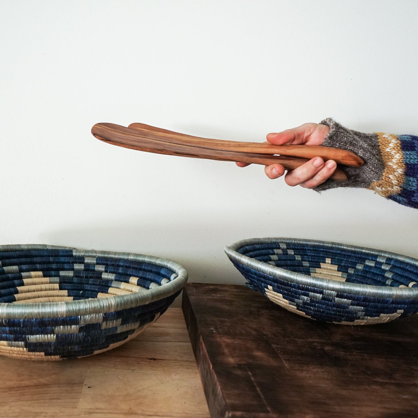Wood Bowl & Servers Gift Set