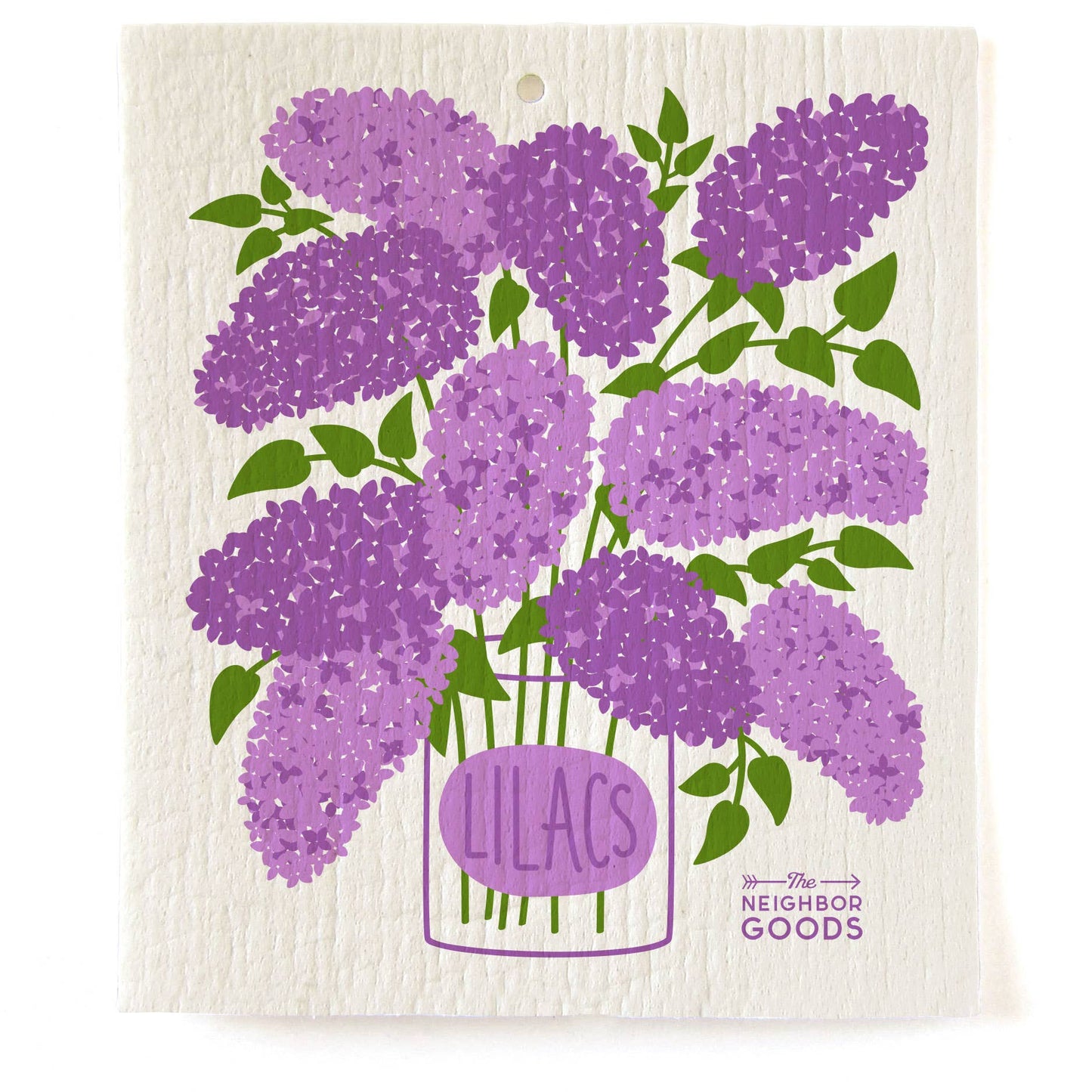 Lilac Kitchen Dish Towel + Sponge Set