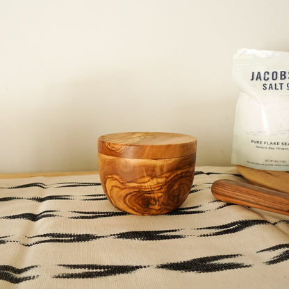 Tunisian Olive Wood Salt Cellar