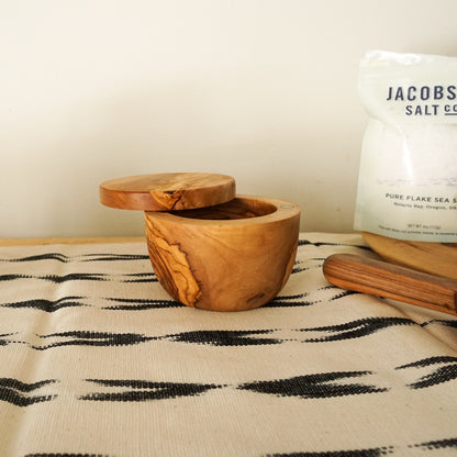 Tunisian Olive Wood Salt Cellar